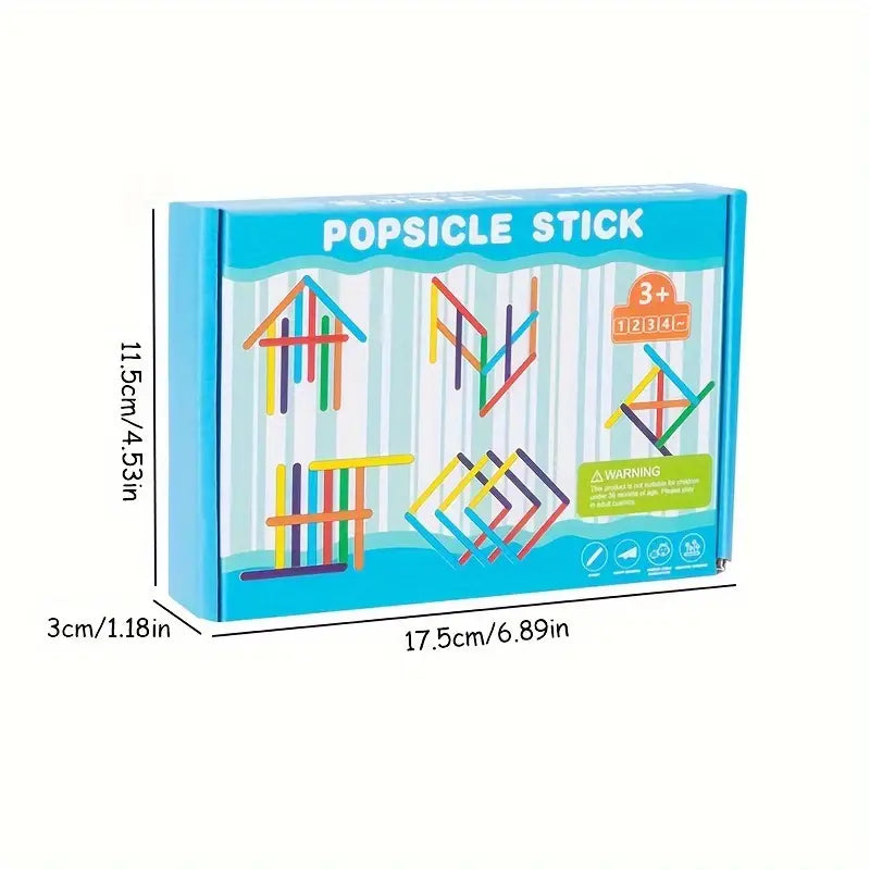 24pcs Wooden Rainbow popStick Toys