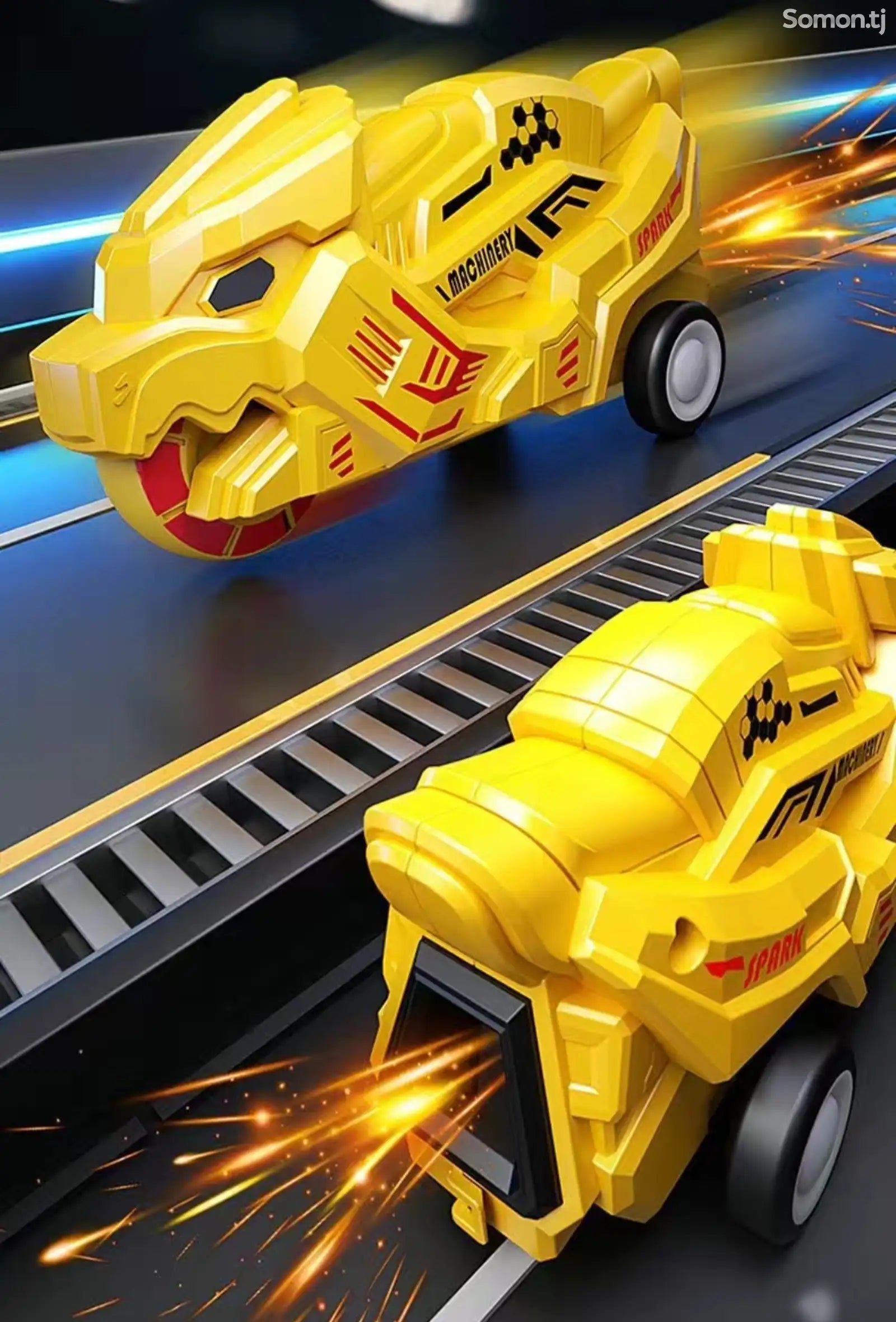 Toy Motorcycle with Realistic Spark Effects