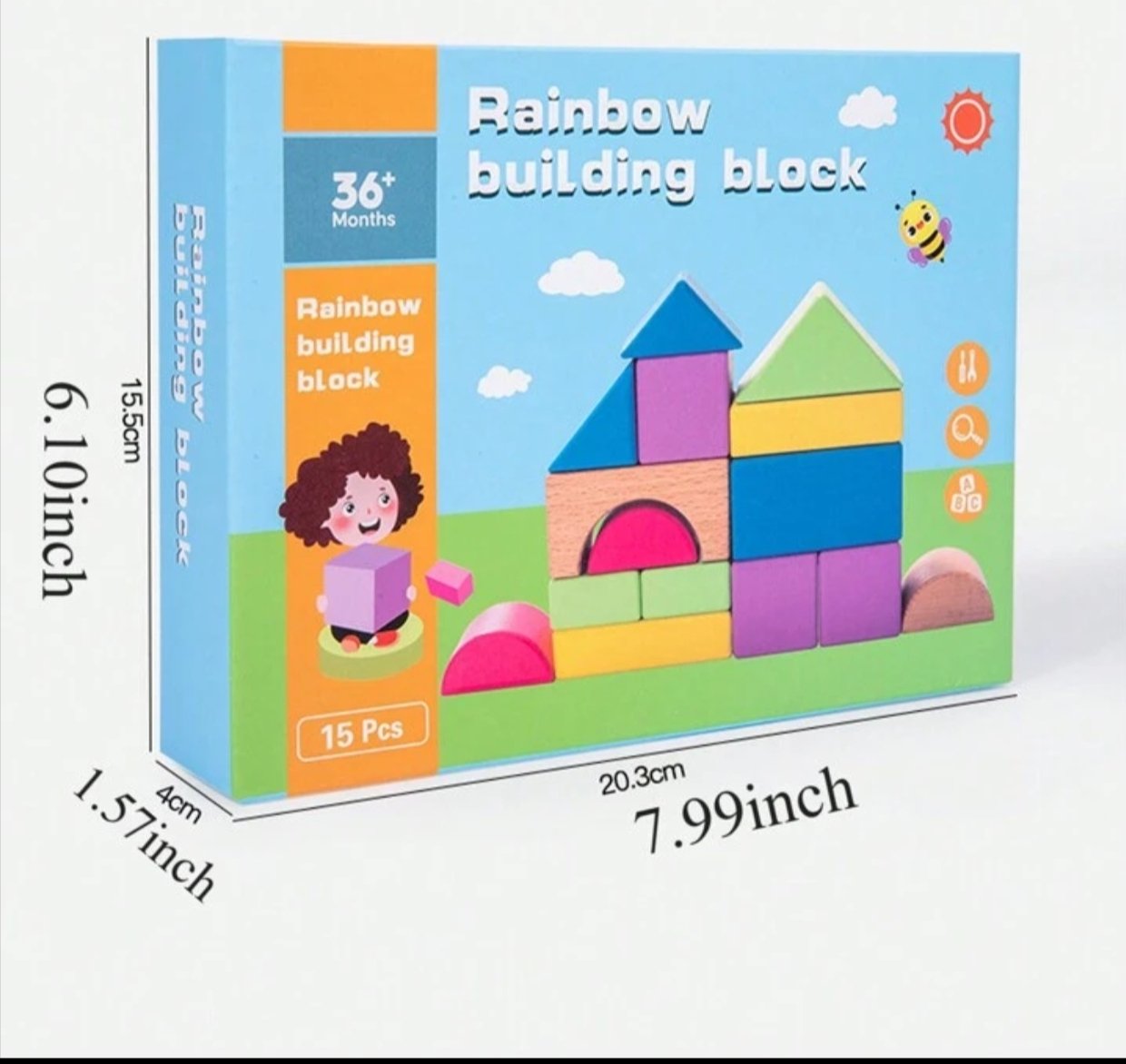 Building blocks with pattern cards - 15 PCS