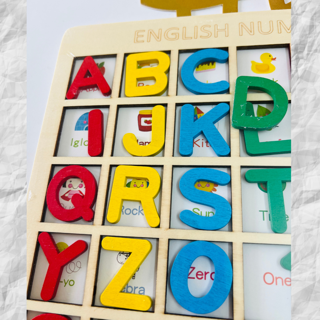 Alphabet with flags dual board
