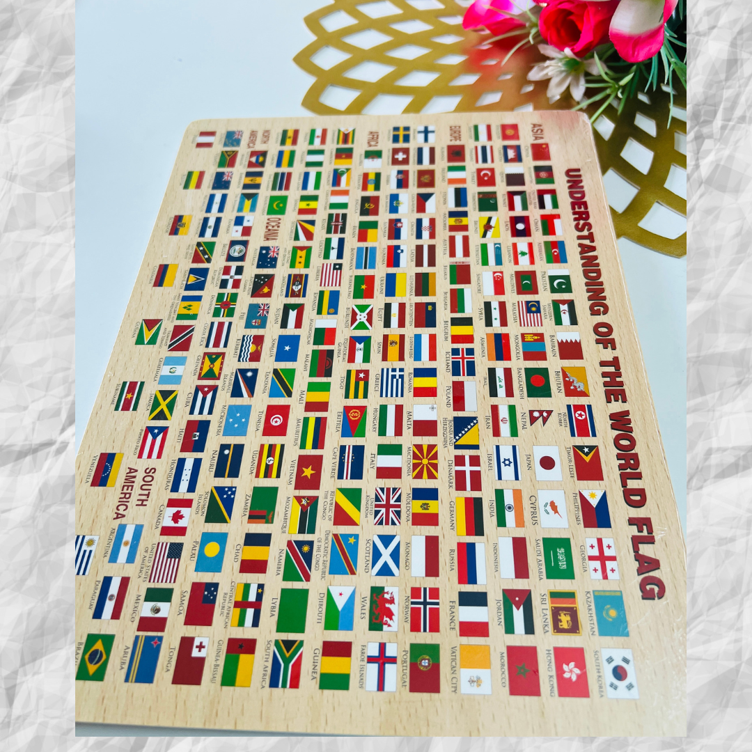 Alphabet with flags dual board