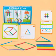24pcs Wooden Rainbow popStick Toys