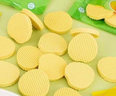 Potato Chip Shaped Erasers for School Kids | Stationery Gift Set | Pack of 4pcs Eraser