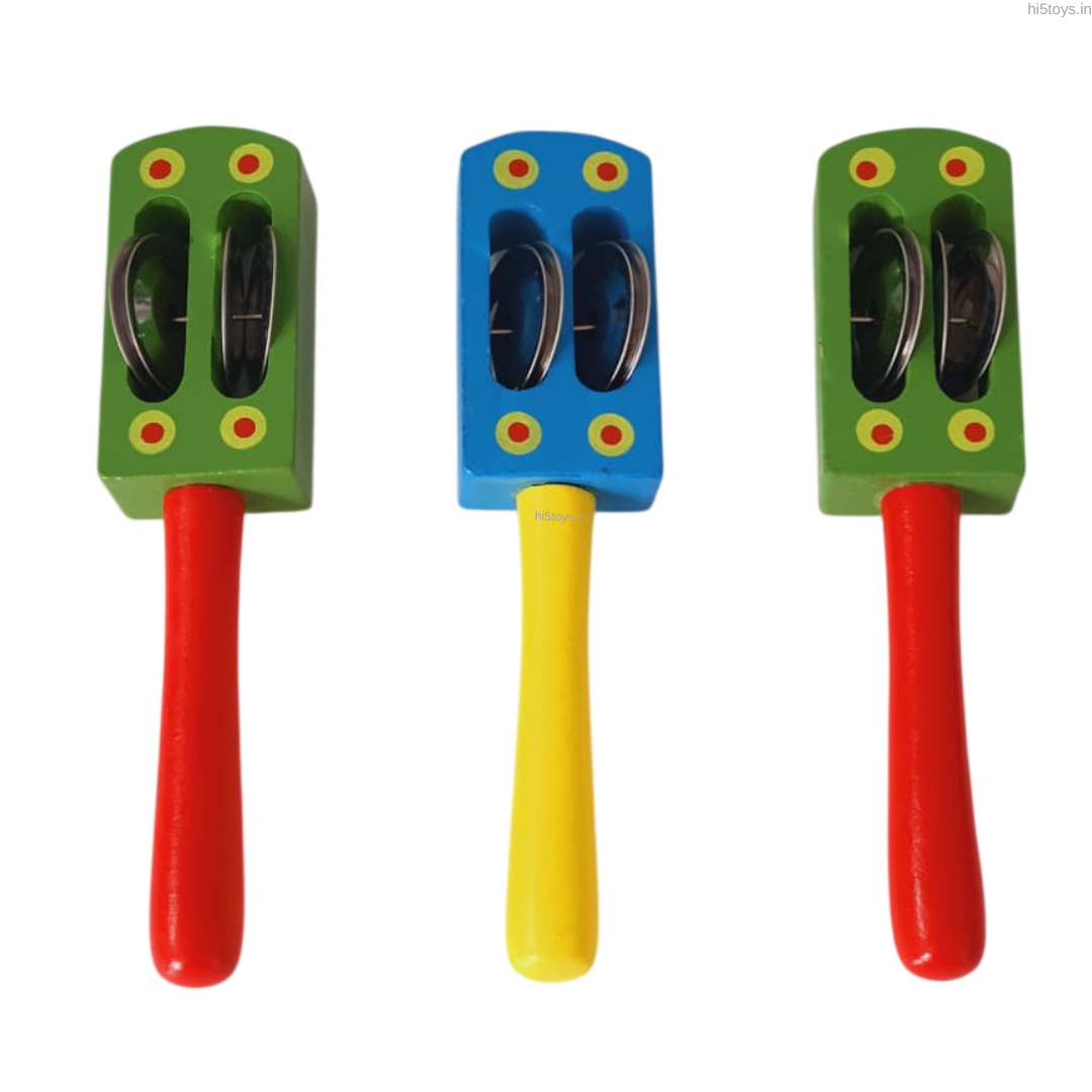 Wooden Dholak Rattle (1pc)