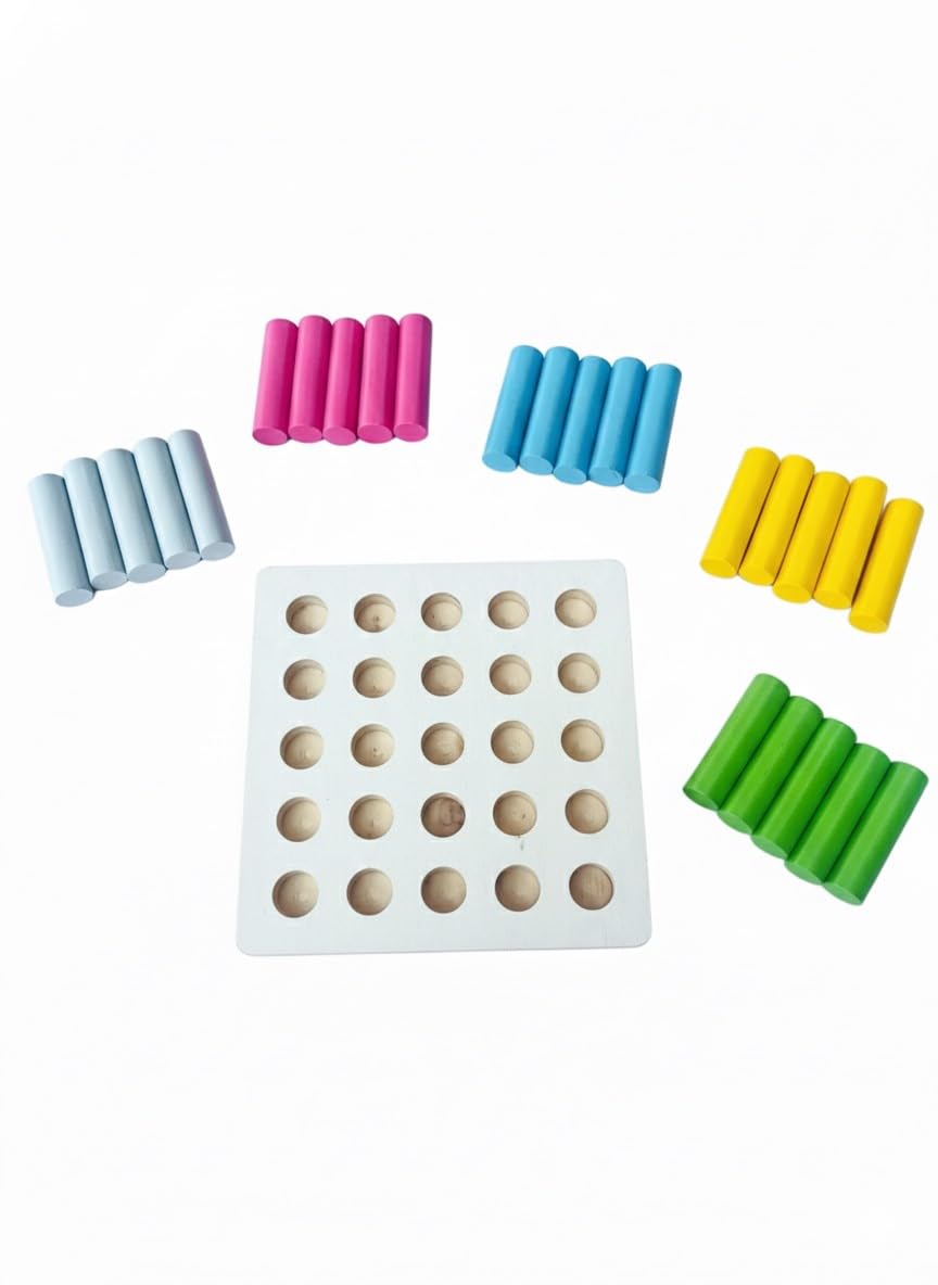 Wooden Peg Board Learning Toy