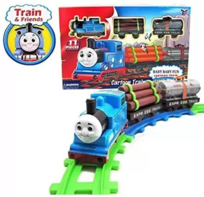 Bestie Toys Cartoon Train Combination Track Colorful Toy, Battery Operate. (Multicolor)