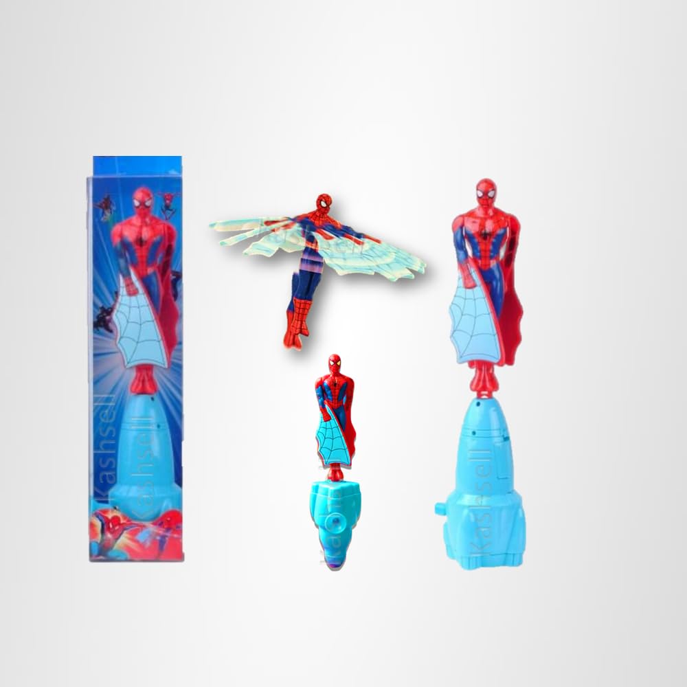 Flying Superhero Action Toy Hand-Press Launcher Plastic Battery Free Kids Indoor Play |Easy to Use 3+ Years Boys Girl...