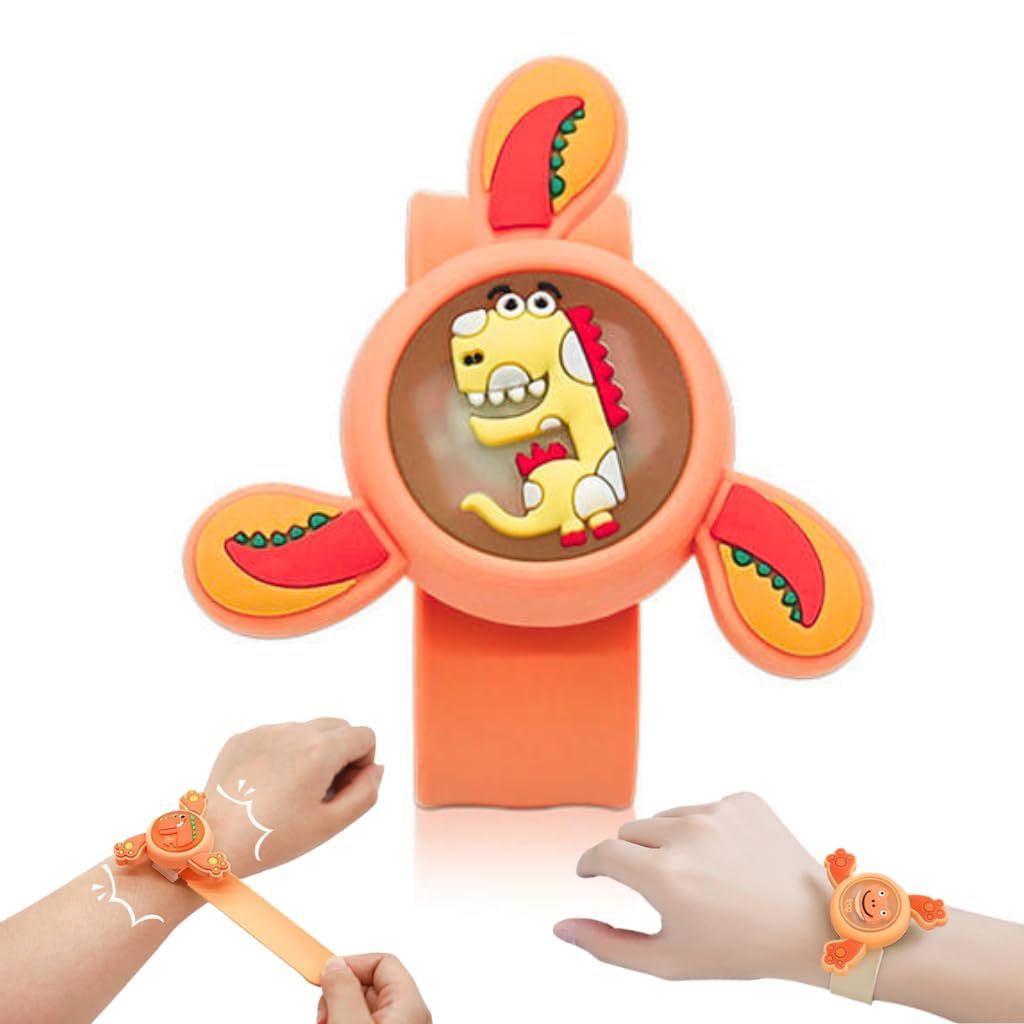 Storio Pack of 1 Rakhi for Brother Kids Wrist Band for Boys and Girls Spinning Slap Band Cute Cartoon Bracelet Wrist ...