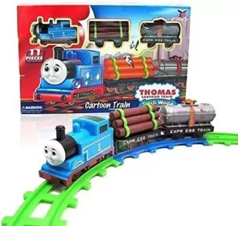 Bestie Toys Cartoon Train Combination Track Colorful Toy, Battery Operate. (Multicolor)