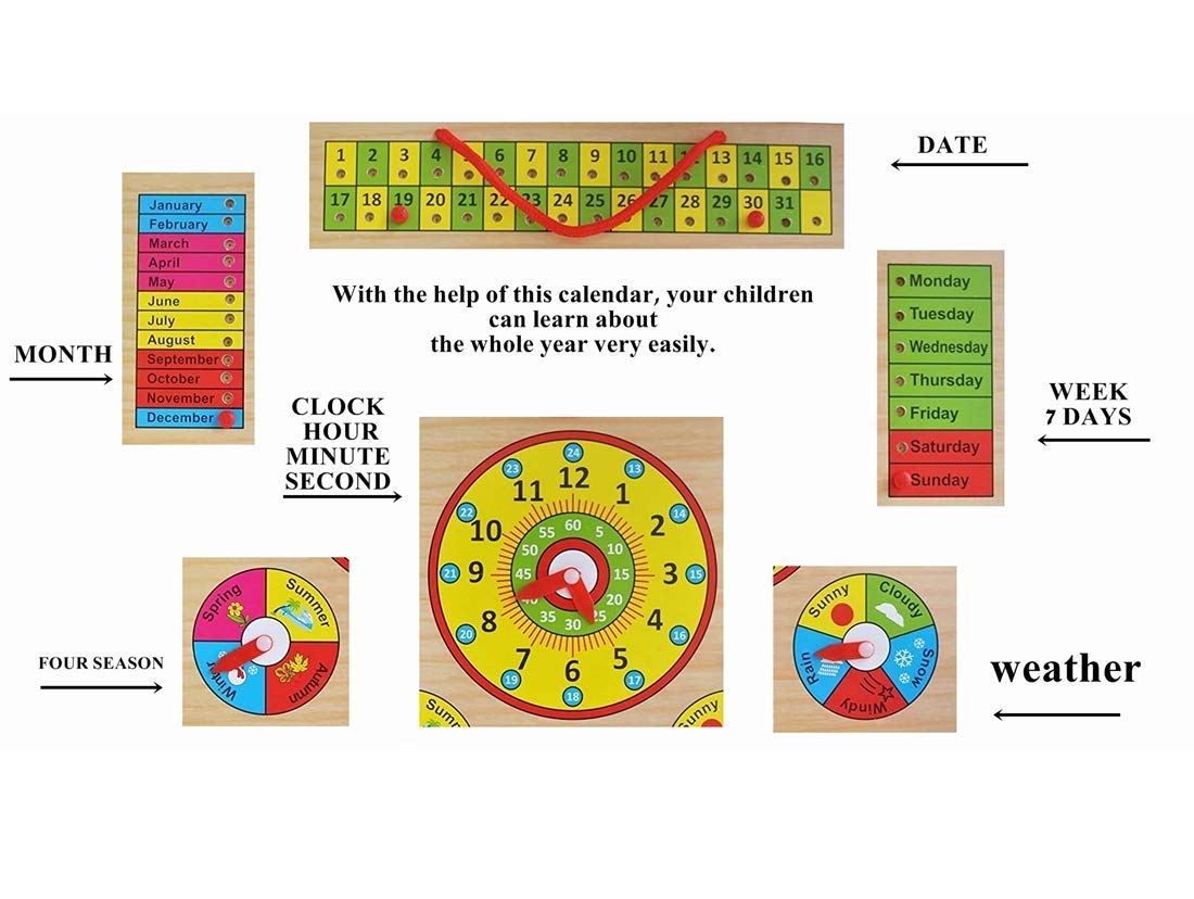 CALENDER CLOCK Multifunctional Learning Board