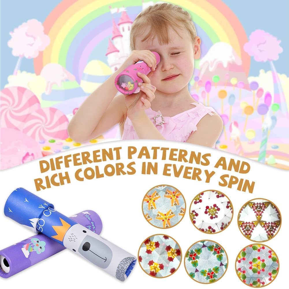 SAMVARDHAN 1pcs Magic Kaleidoscopes Toy for Kids Adults 3D Mirror Lens Kaleidoscope Party Favors Stretchable & Rotate...