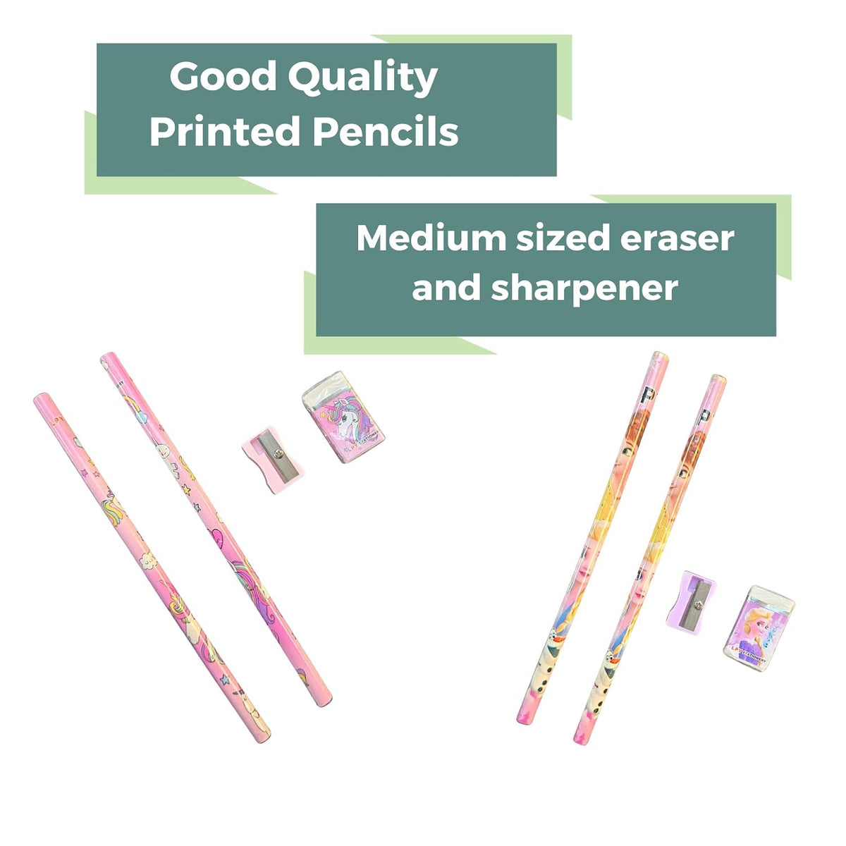 12 pcs Stationery Set for Return Gifts Party | Pencils Sharpener Eraser Fancy Box | Best Return Gifts in Bulk for Chi...