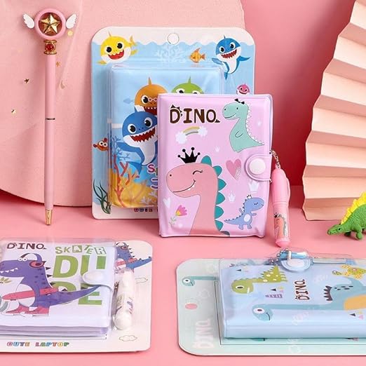 Dino Small Pocket Diary with Small Pen for Kids