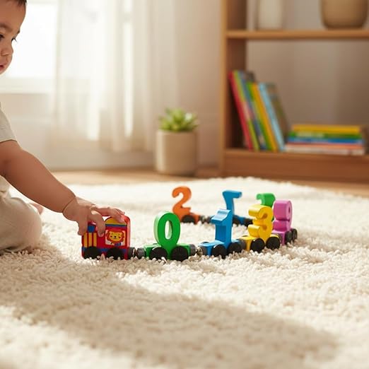 Magnetic Wooden Number Train Toy