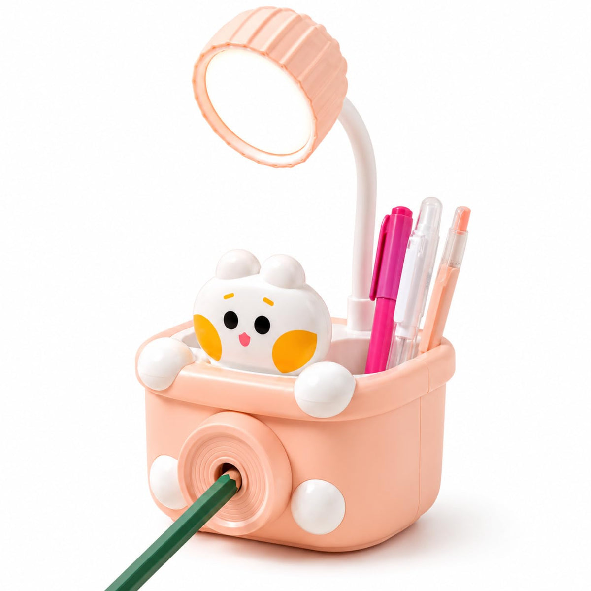 Toy Imagine 3-in-1 Kids LED Study Lamp USB Rechargeable Night Light with Pen Holder and Pencil Sharpener Cute Camera ...
