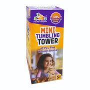 Mini Tumbling Tower Game, 42 Pieces Pine Wooden Blocks, Fun Indoor Educational Balancing Toy, Brain-Teasing Skill Gam...