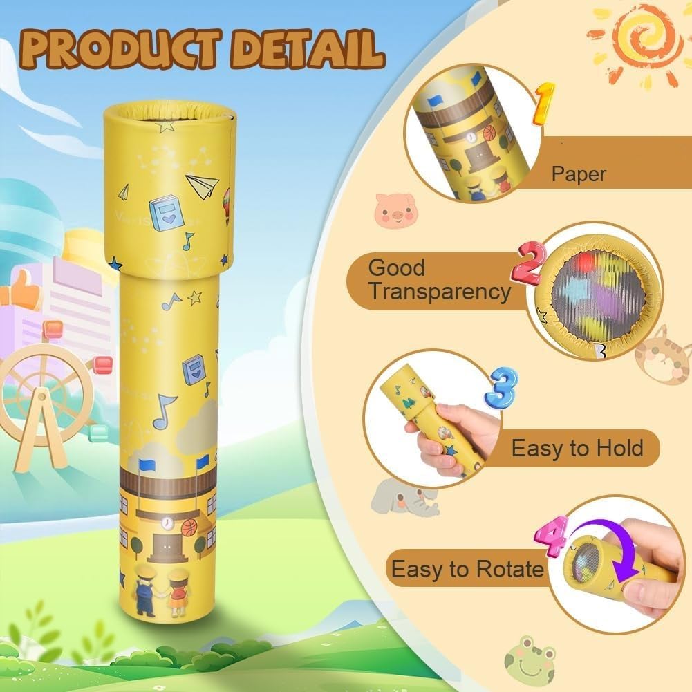 SAMVARDHAN 1pcs Magic Kaleidoscopes Toy for Kids Adults 3D Mirror Lens Kaleidoscope Party Favors Stretchable & Rotate...