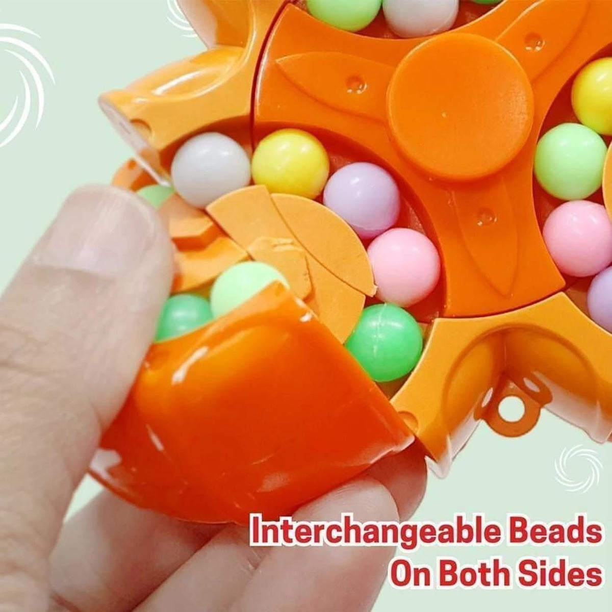 Magic Bean Rotating Cube is a Multicolour six-Sided Handheld Fidget Toy Spinner for Stress Relief, Brain Stimulation,...