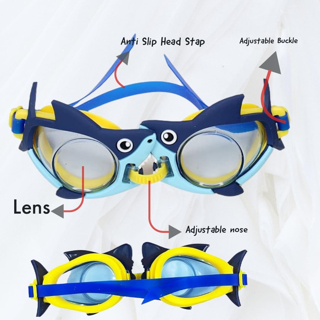 AMB Kids Swim Goggles, Pack of 1 Swimming Goggles for Children Teens, Anti-Fog Anti-UV Youth Swim Glasses for kids Ag...