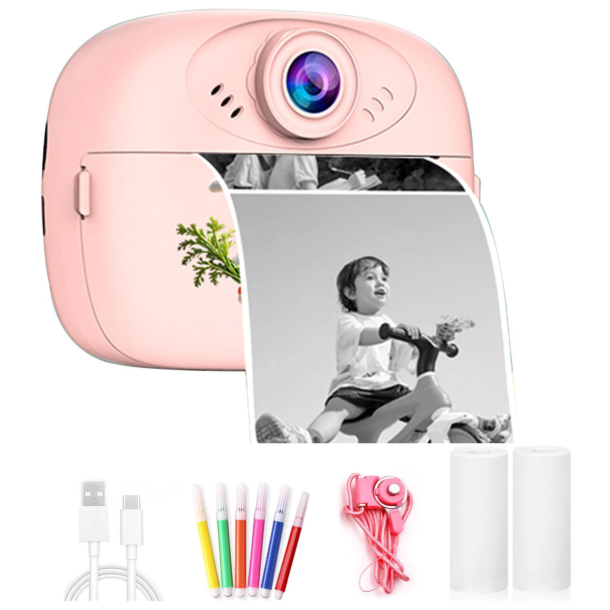 DIY Instant Camera Printer for Kids & Creative Fun | Portable Mini Photo Printing Camera | Easy Photo Printing & Craf...