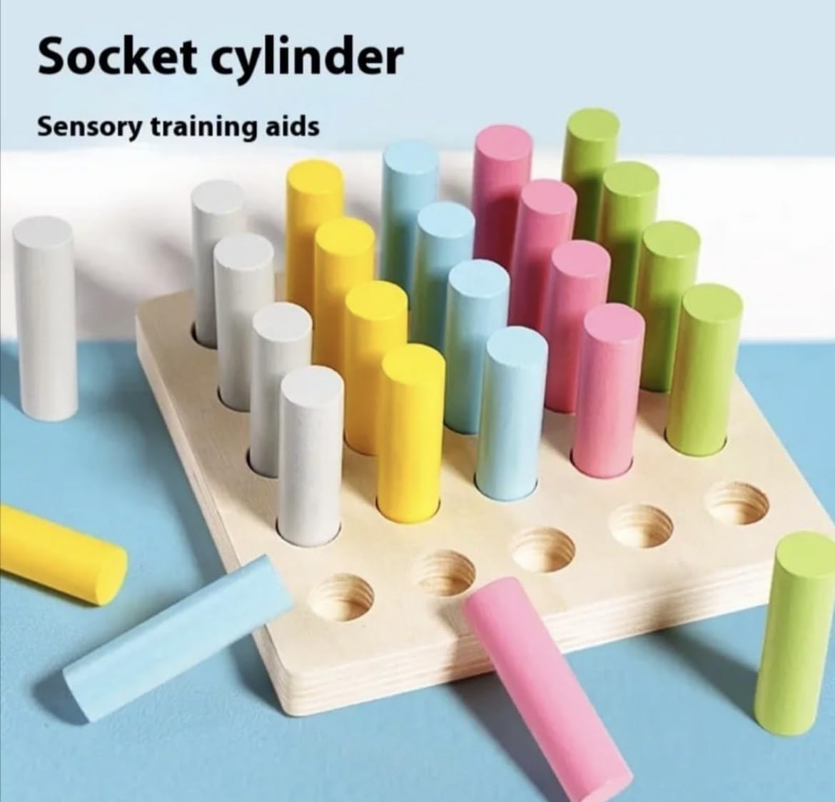 Wooden Peg Board Learning Toy