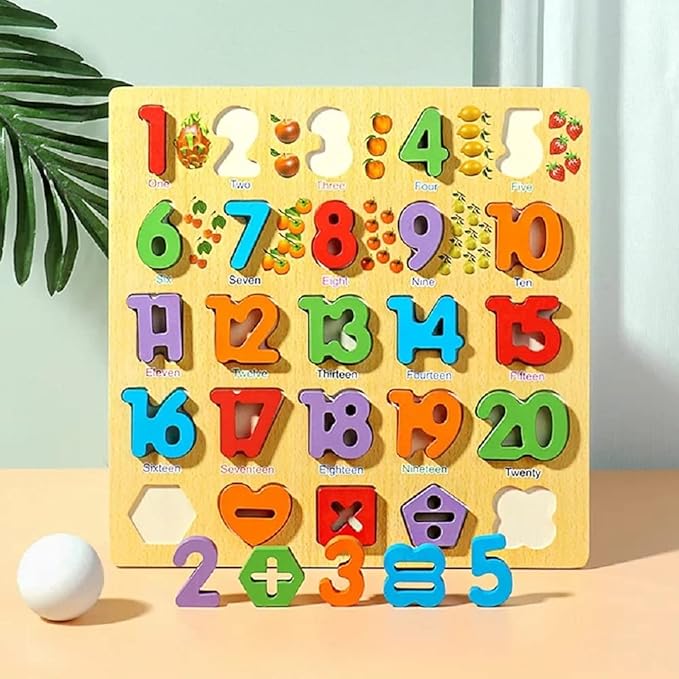 Wooden Number Puzzles