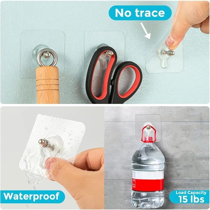 Adhesive Screw Hooks - Set of 5