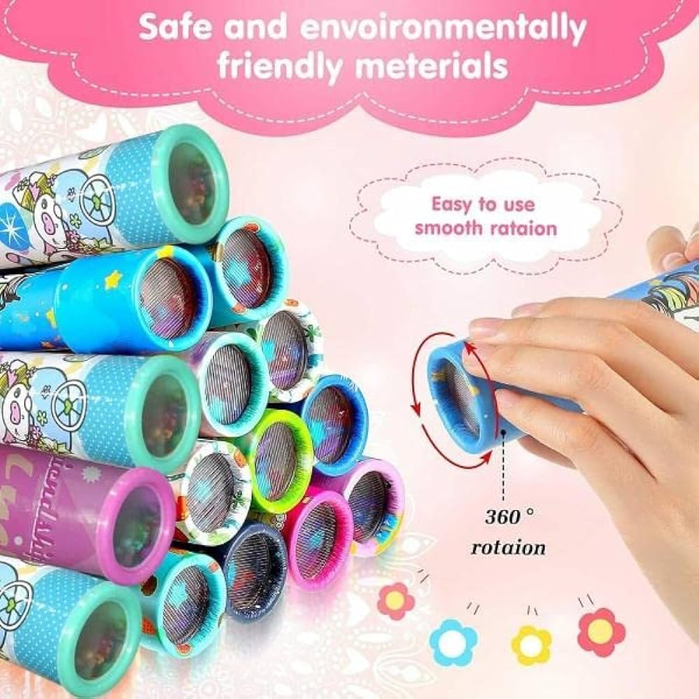 SAMVARDHAN 1pcs Magic Kaleidoscopes Toy for Kids Adults 3D Mirror Lens Kaleidoscope Party Favors Stretchable & Rotate...