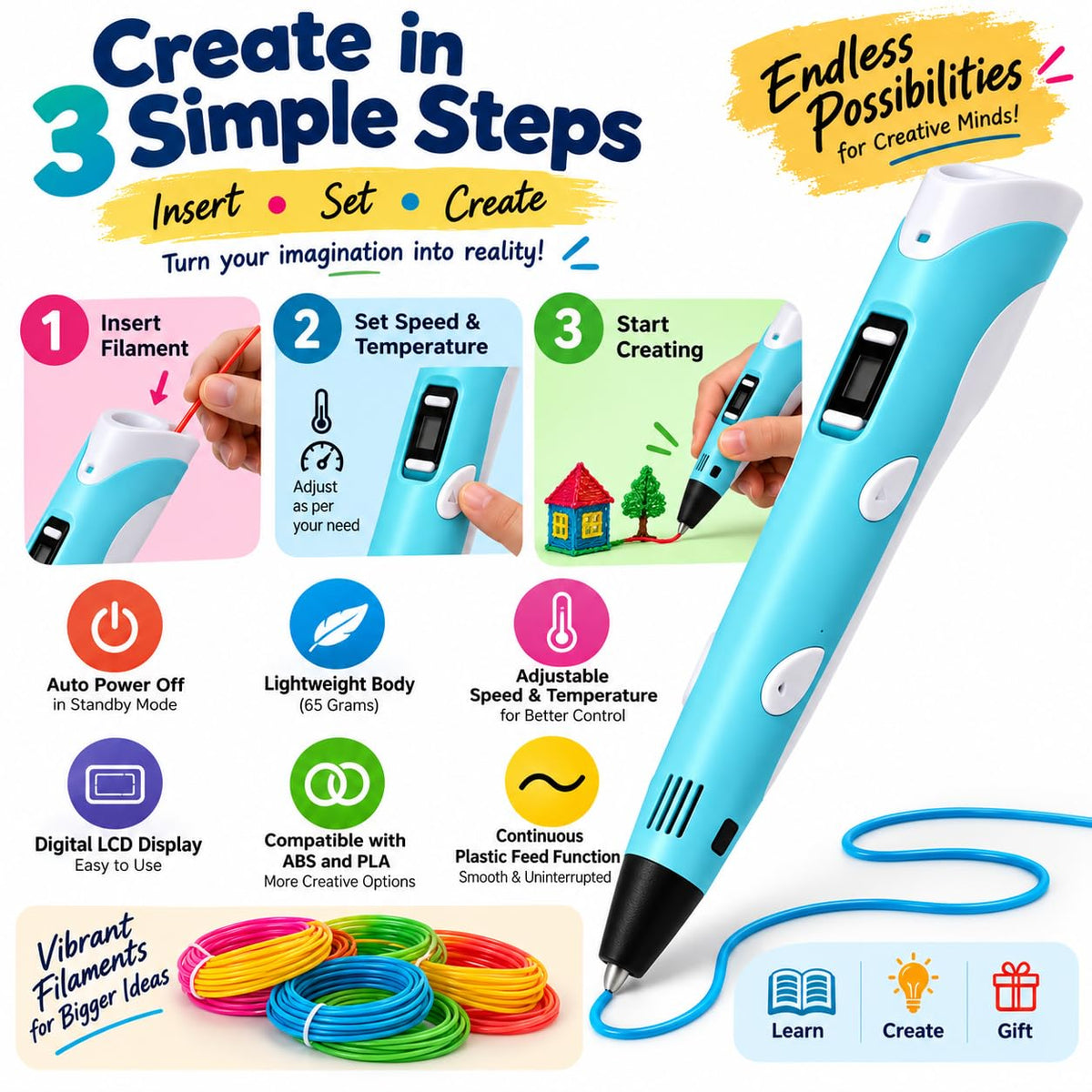 3D Pen for Kids & Adults