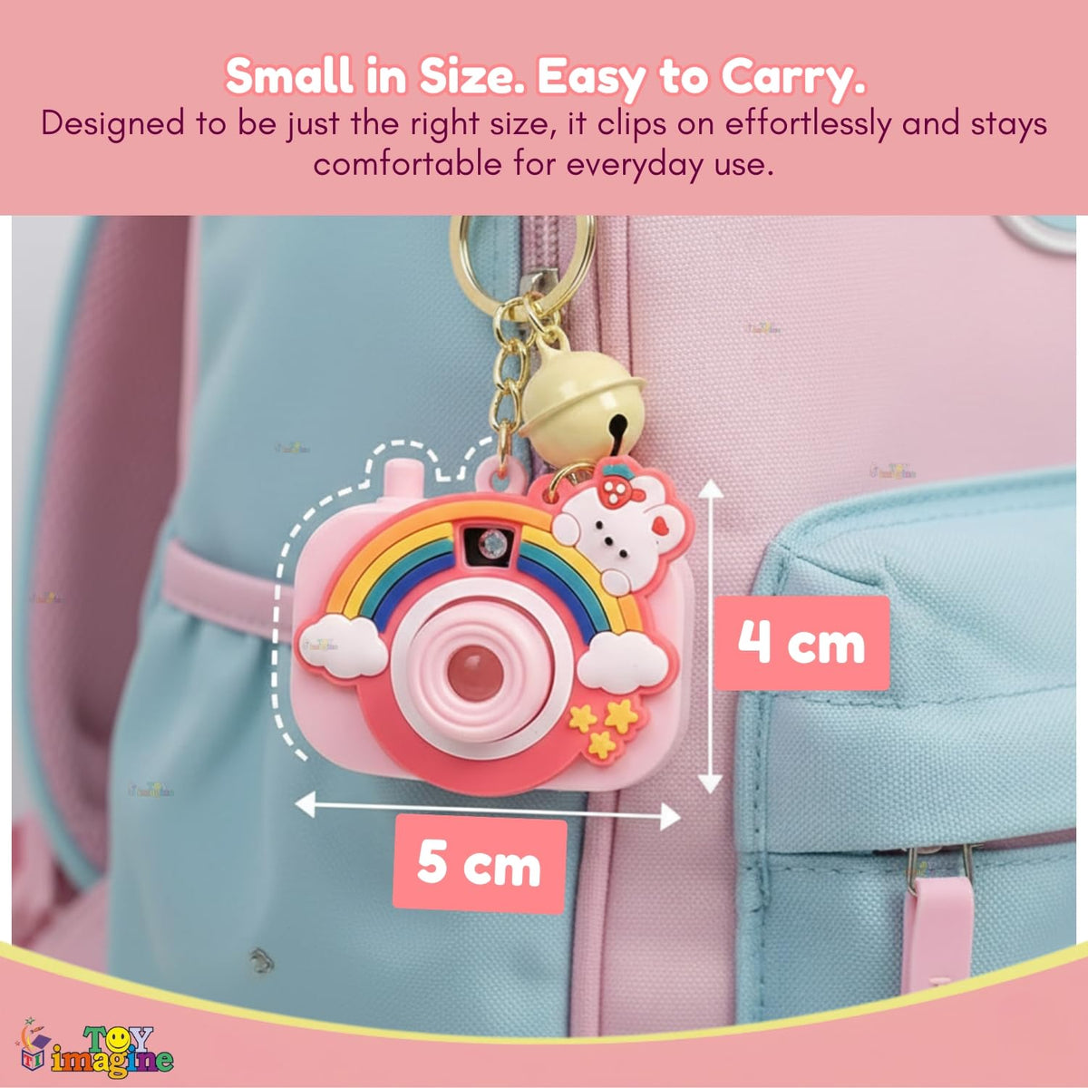 Toy Imagine Cartoon Projection Camera Keychain, Assorted Design, Pack of 12