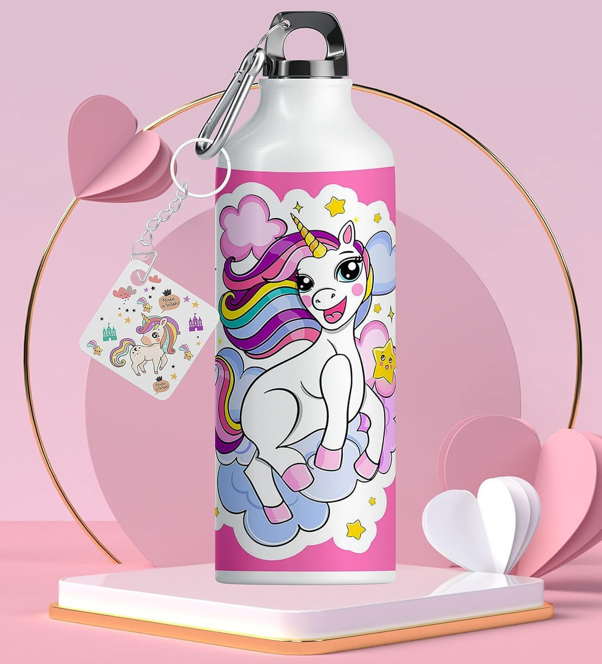 KRySt DIY Doodle Water Bottle for Kids (500 ml) | Includes 5 Color Pens | Creative Art & Craft Activity | Personalize...
