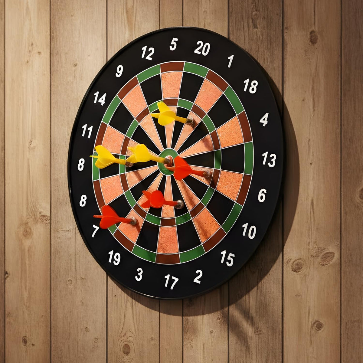Kids Mandi® Magnetic Dart Board Set - 13 Inch Wide with 6 Magnetic Darts | Safe Dartboard Target Board Game Set | Sco...