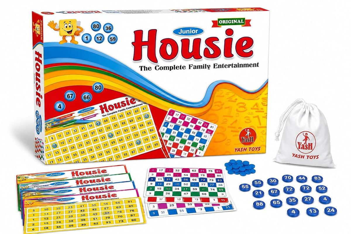 Toys Junior Housie The Complete Family Entertainment Board Game – Educational Number Recognition & Concentration Game...