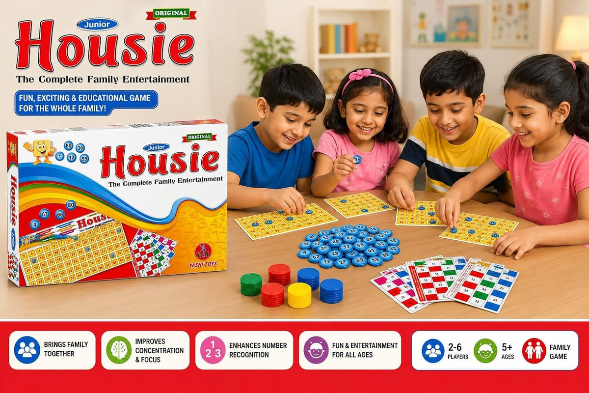 Toys Junior Housie The Complete Family Entertainment Board Game – Educational Number Recognition & Concentration Game...