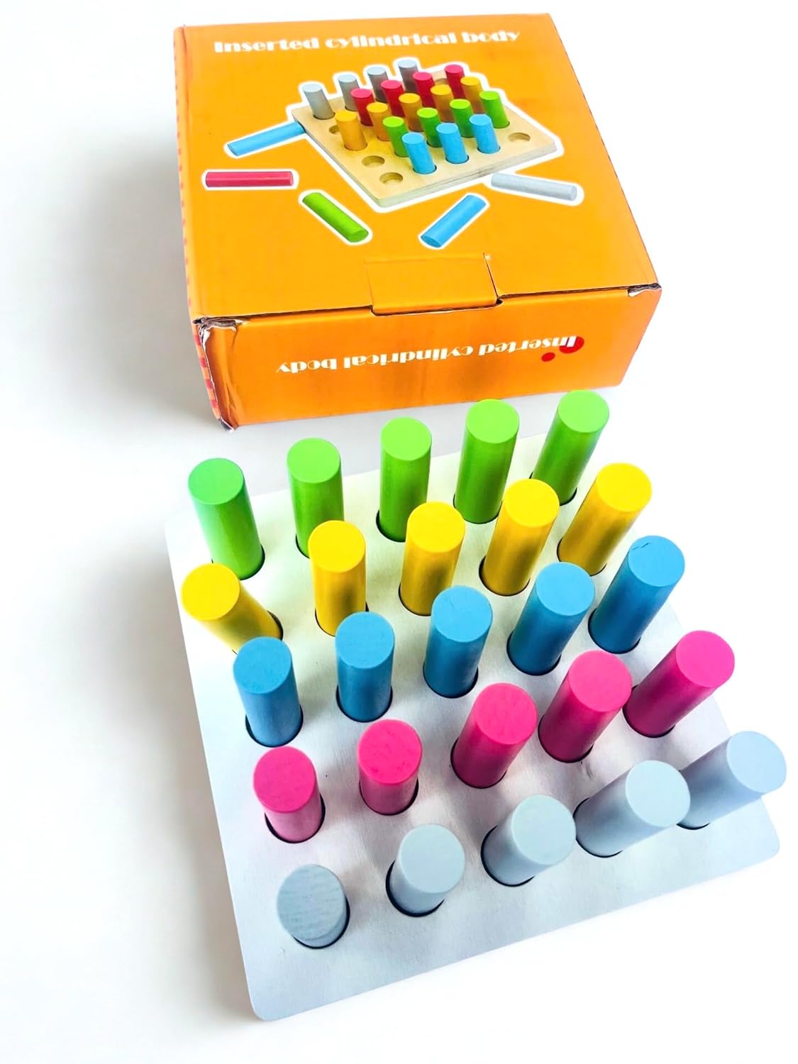 Wooden Peg Board Learning Toy