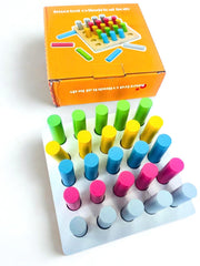 Wooden Peg Board Learning Toy