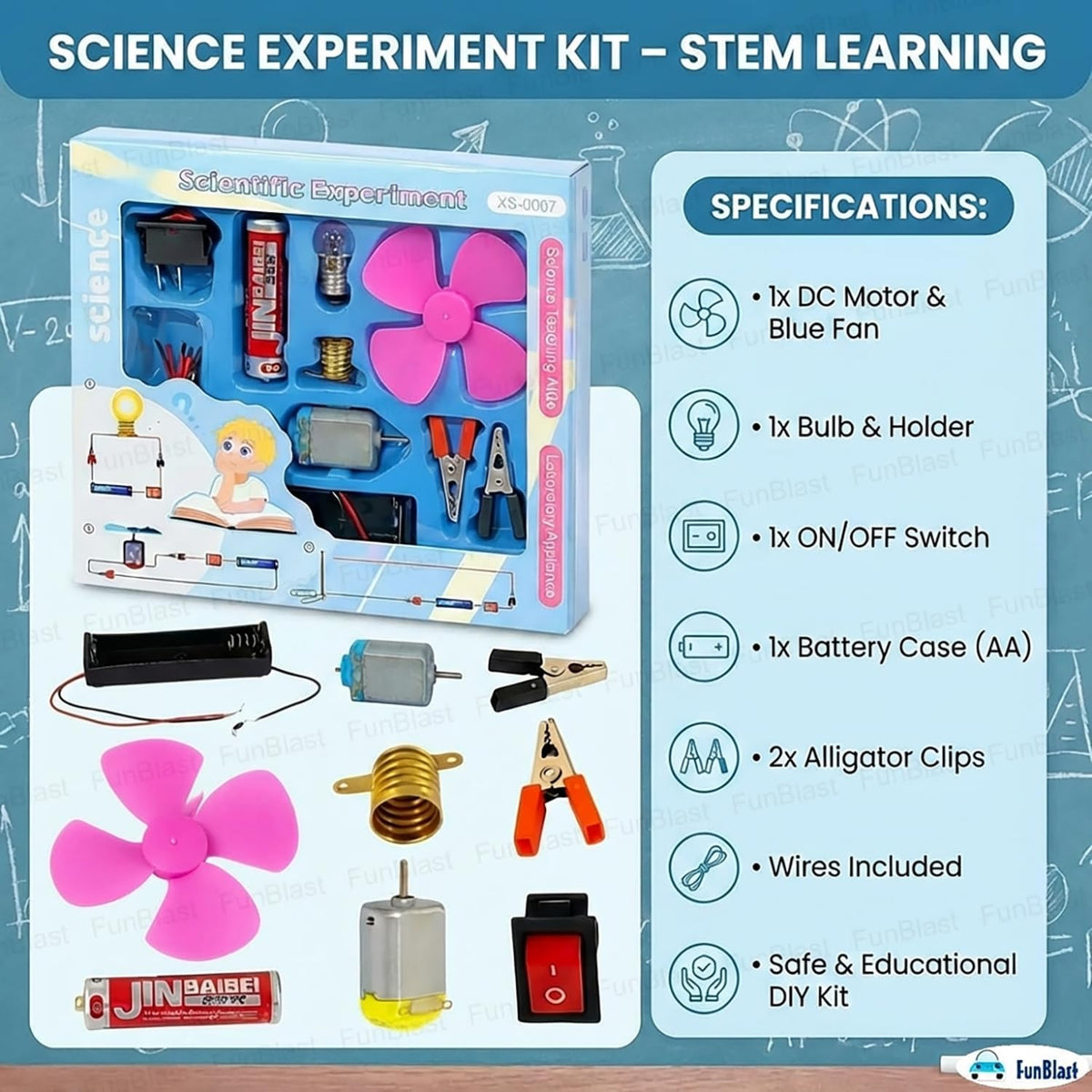 FunBlast Science Experiment Kit – Science Kit for Kids, STEM Learning Kit, DIY Science Kit for Students & School Proj...