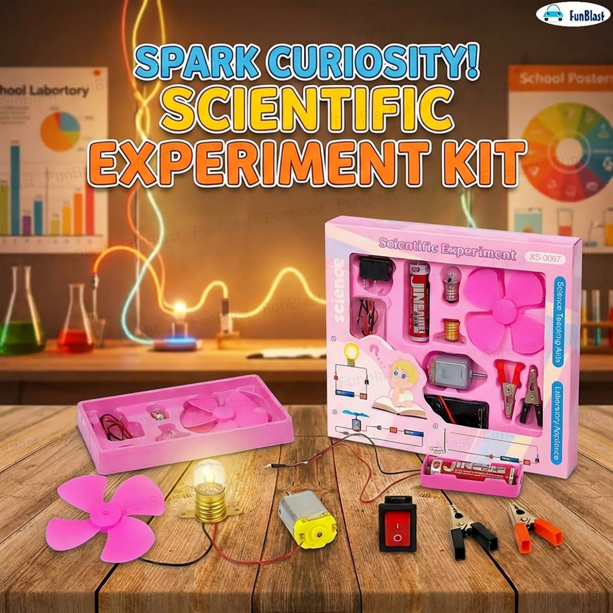 FunBlast Science Experiment Kit – Science Kit for Kids, STEM Learning Kit, DIY Science Kit for Students & School Proj...