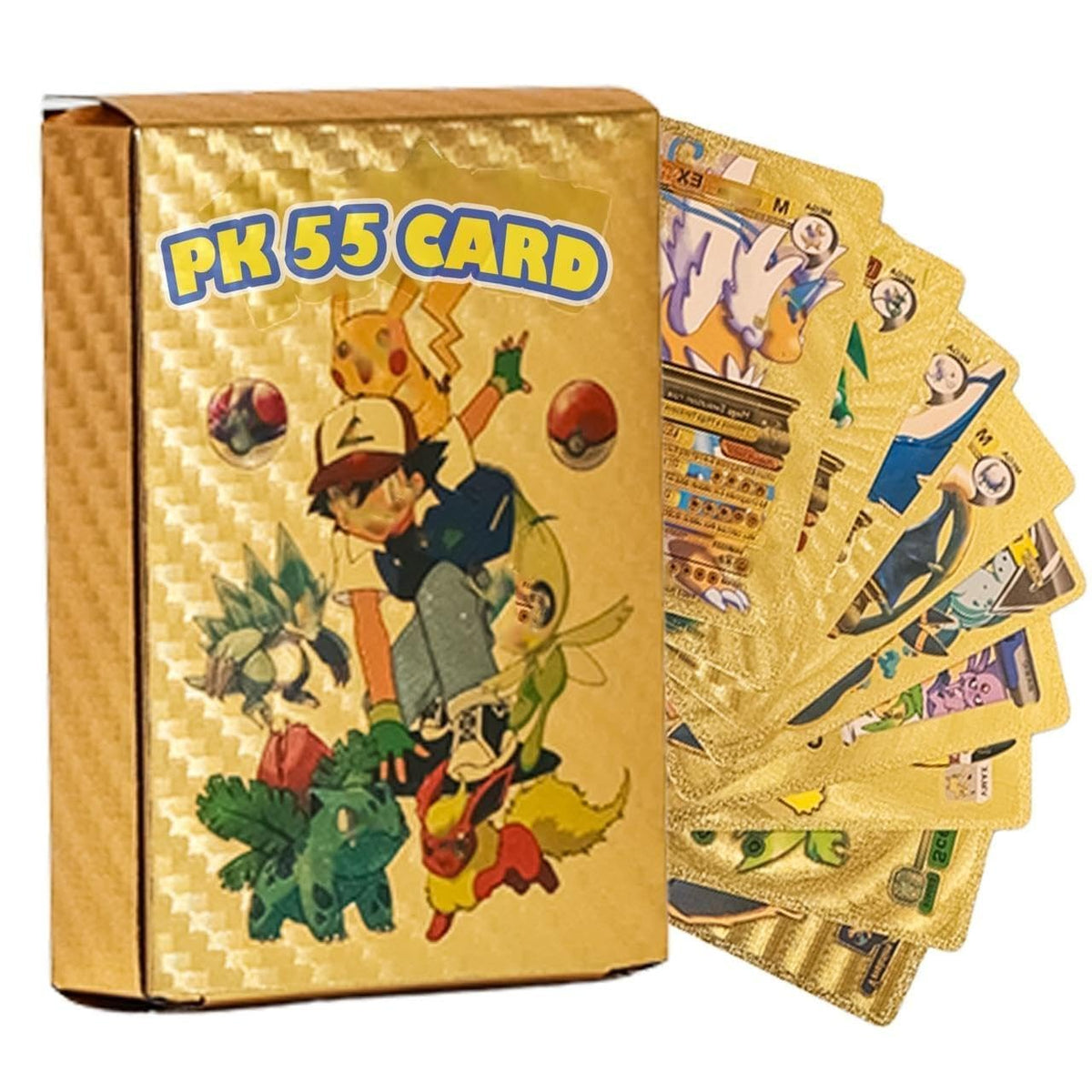 Pokémon Trading Card Game Foil Cards Pack Battle TradingCards for Kids & Collectors Set of 55 Rare VMAX GX VSTAR Trad...