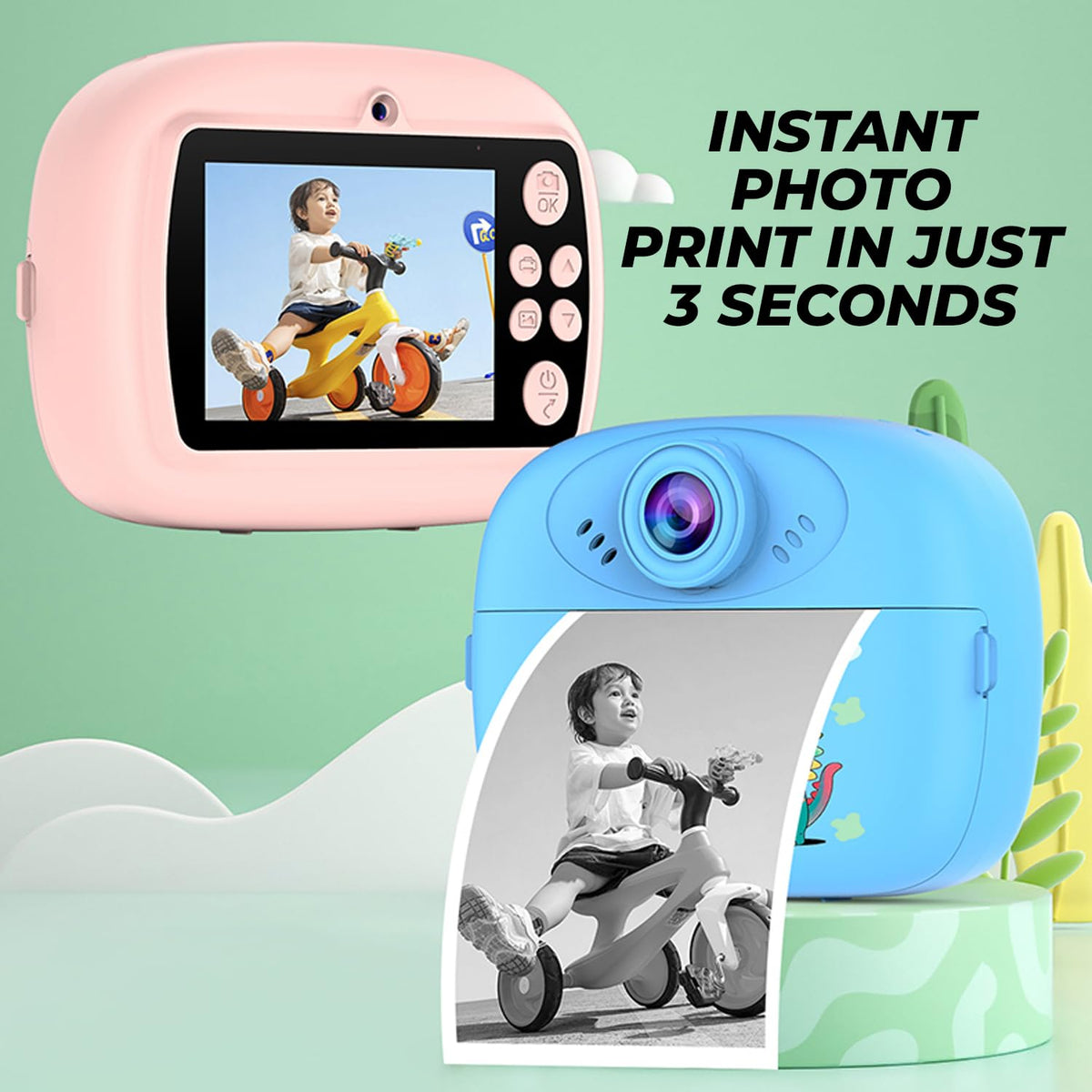 DIY Instant Camera Printer for Kids & Creative Fun | Portable Mini Photo Printing Camera | Easy Photo Printing & Craf...