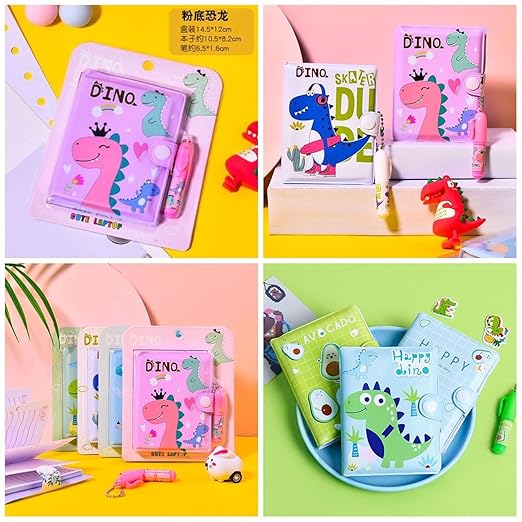 Dino Small Pocket Diary with Small Pen for Kids