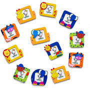 Crackles Beautiful Wood Cute Cartoon Photo Frames For Children Birthday Party Return Gift (Pack Of 12 )