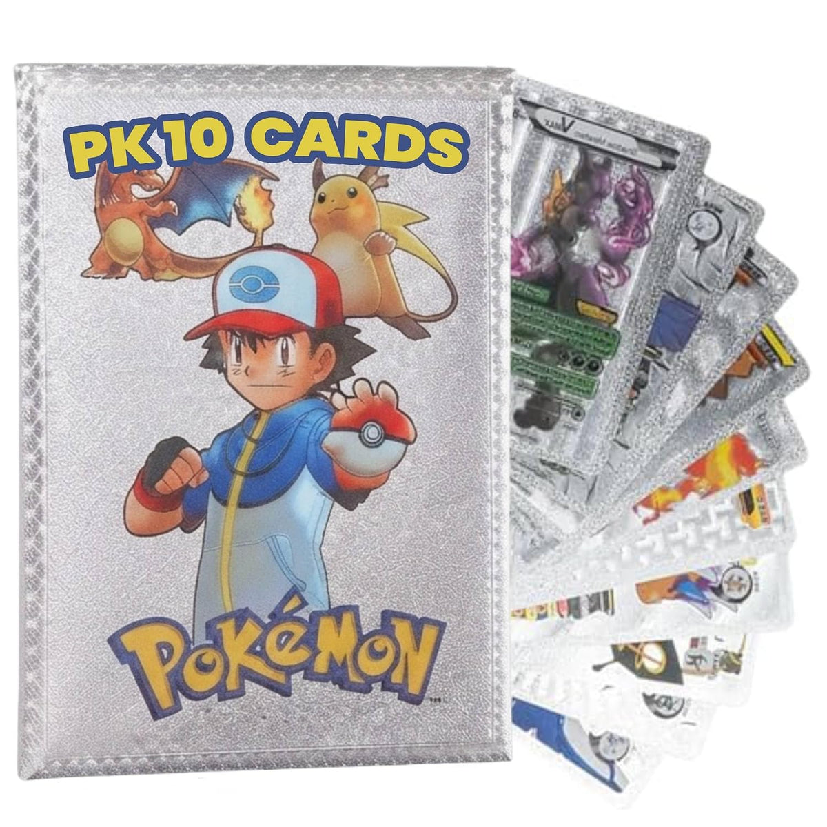 Pokémon Trading Card Game Foil Cards Pack Battle TradingCards for Kids & Collectors Set of 55 Rare VMAX GX VSTAR Trad...