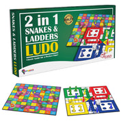 Popcorn Games & Puzzles 2-in-1 Ludo and Snakes & Ladders Board Game for Kids, Adults & Family | Travel-Friendly Class...