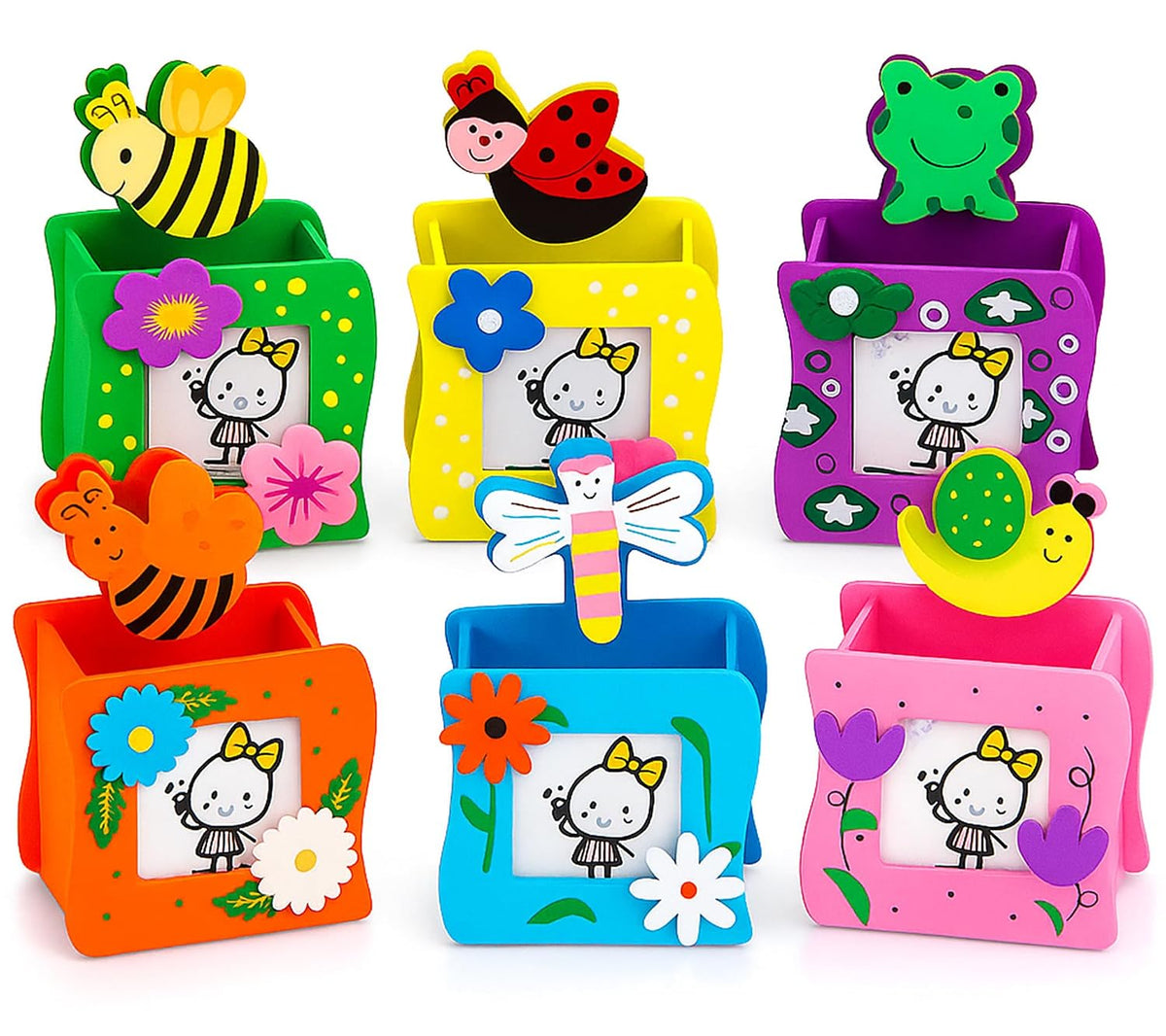 SILLYME 8pcs Wooden Pen Stand Return Gifts Birthday Party | Return Gift for Kids Age 6-10 & 10-12 - Birthday Return G...