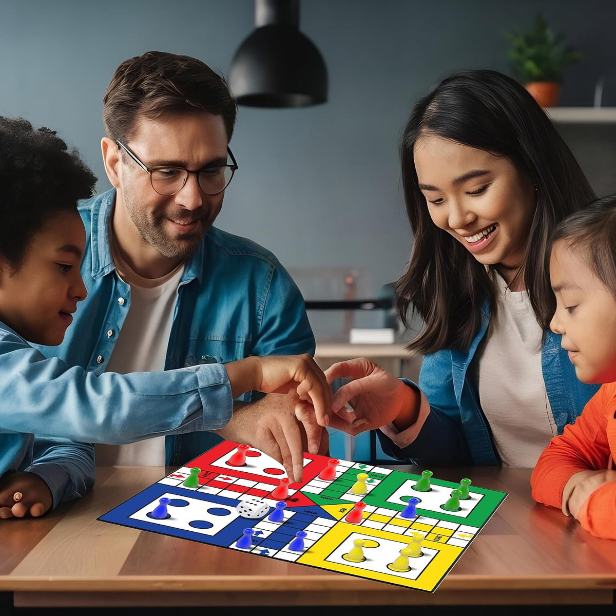 Popcorn Games & Puzzles 2-in-1 Ludo and Snakes & Ladders Board Game for Kids, Adults & Family | Travel-Friendly Class...