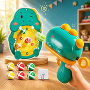 VikriDA Dinosaur Target Shooting Game for Kids | Indoor & Outdoor Toss Game with Target Board & 6 Sticky Balls | Educ...