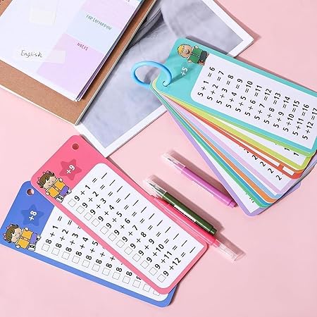 Addition 1-12 Math Flash Cards