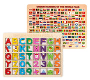 Alphabet with flags dual board