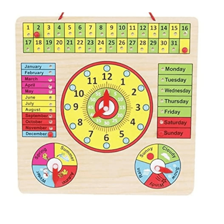 CALENDER CLOCK Multifunctional Learning Board